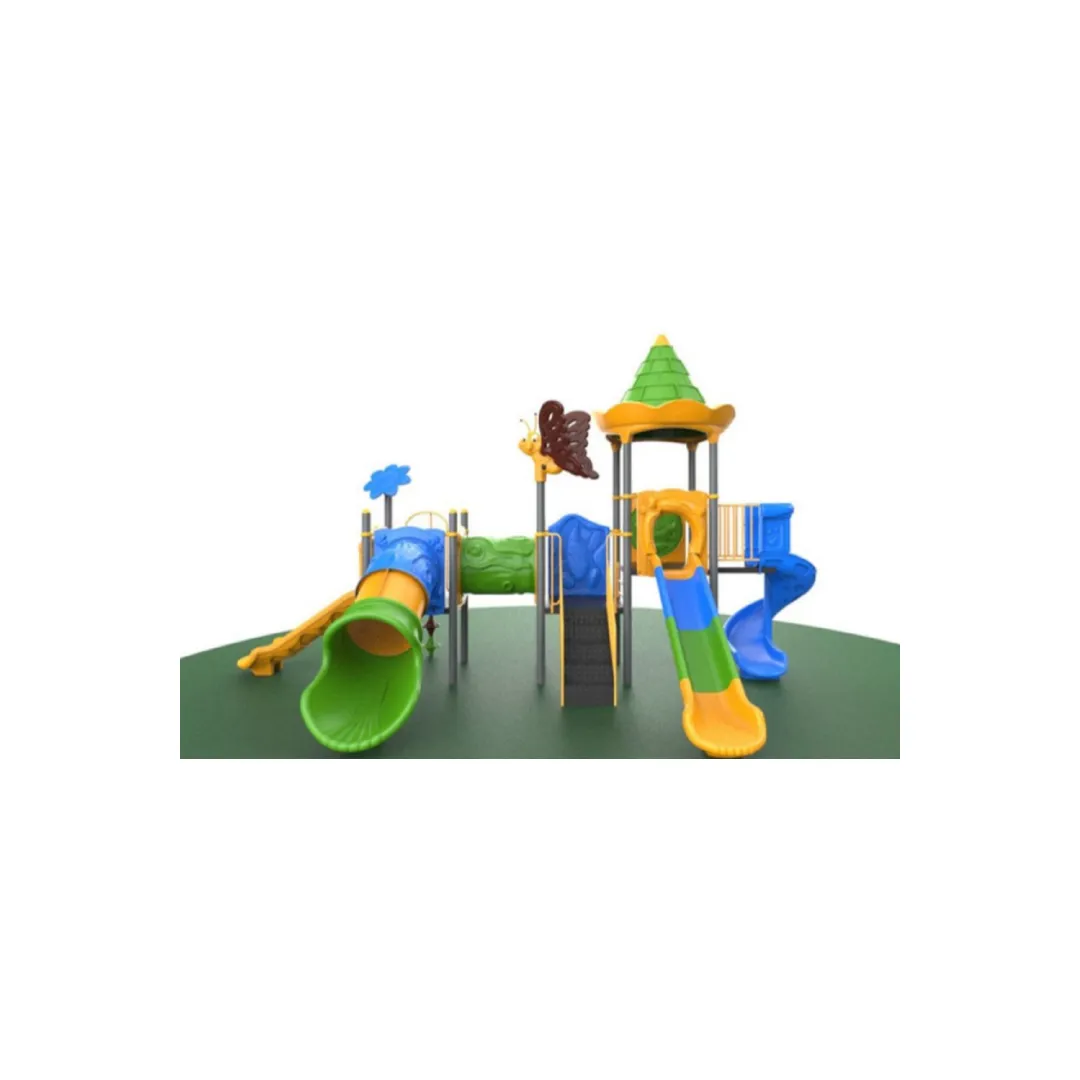 Colourful Outdoor Climbing and Slide Set